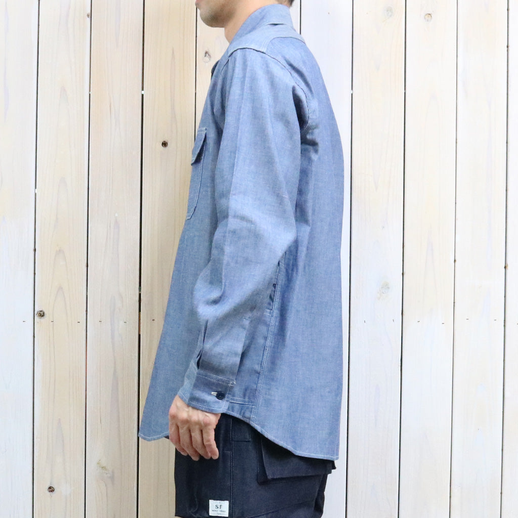SASSAFRAS : GARDENER SHIRT-5oz CHAMBRAY (BLUE)