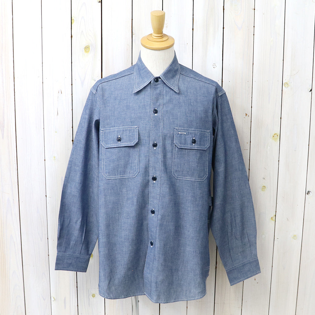 SASSAFRAS : GARDENER SHIRT-5oz CHAMBRAY (BLUE)
