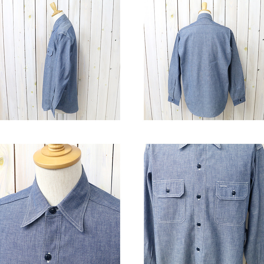 SASSAFRAS : GARDENER SHIRT-5oz CHAMBRAY (BLUE)