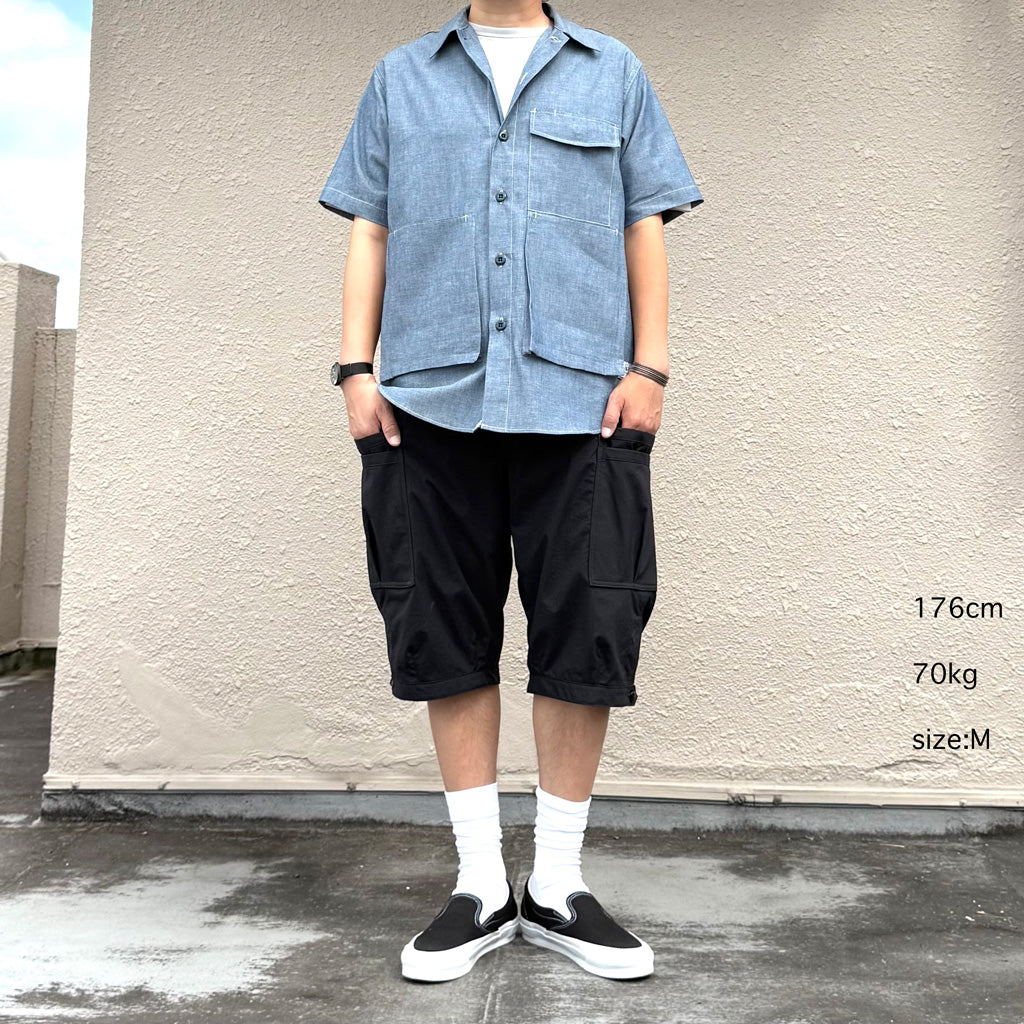 SASSAFRAS : OVERGROWN PANTS 1/2-NYLON (BLACK)