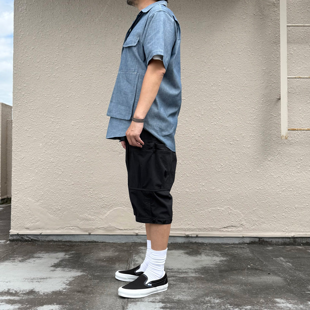 SASSAFRAS : OVERGROWN PANTS 1/2-NYLON (BLACK)