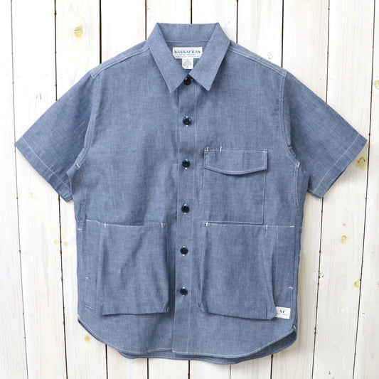 SASSAFRAS : DIGS CREW HALF 1/2-5oz CHAMBRAY