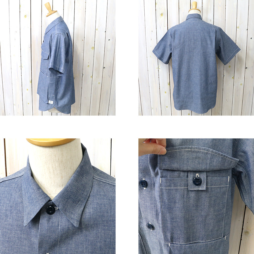 SASSAFRAS : DIGS CREW HALF 1/2-5oz CHAMBRAY