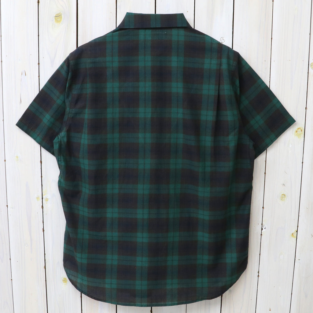 SASSAFRAS : DIGS CREW HALF 1/2-COTTON WEAVE (BLACK WATCH)