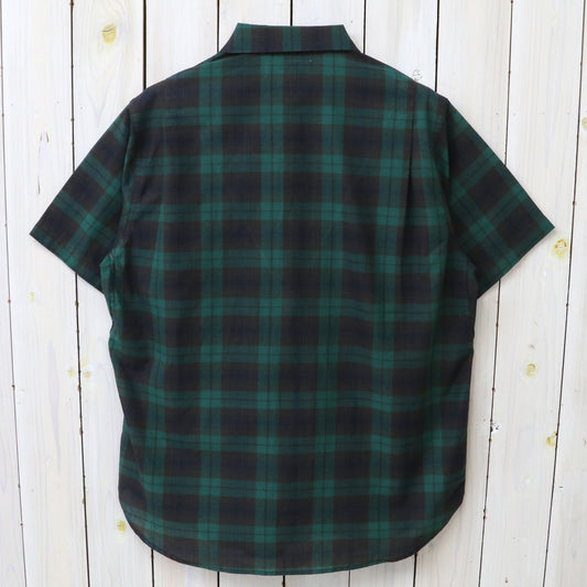 SASSAFRAS : DIGS CREW HALF 1/2-COTTON WEAVE (BLACK WATCH)