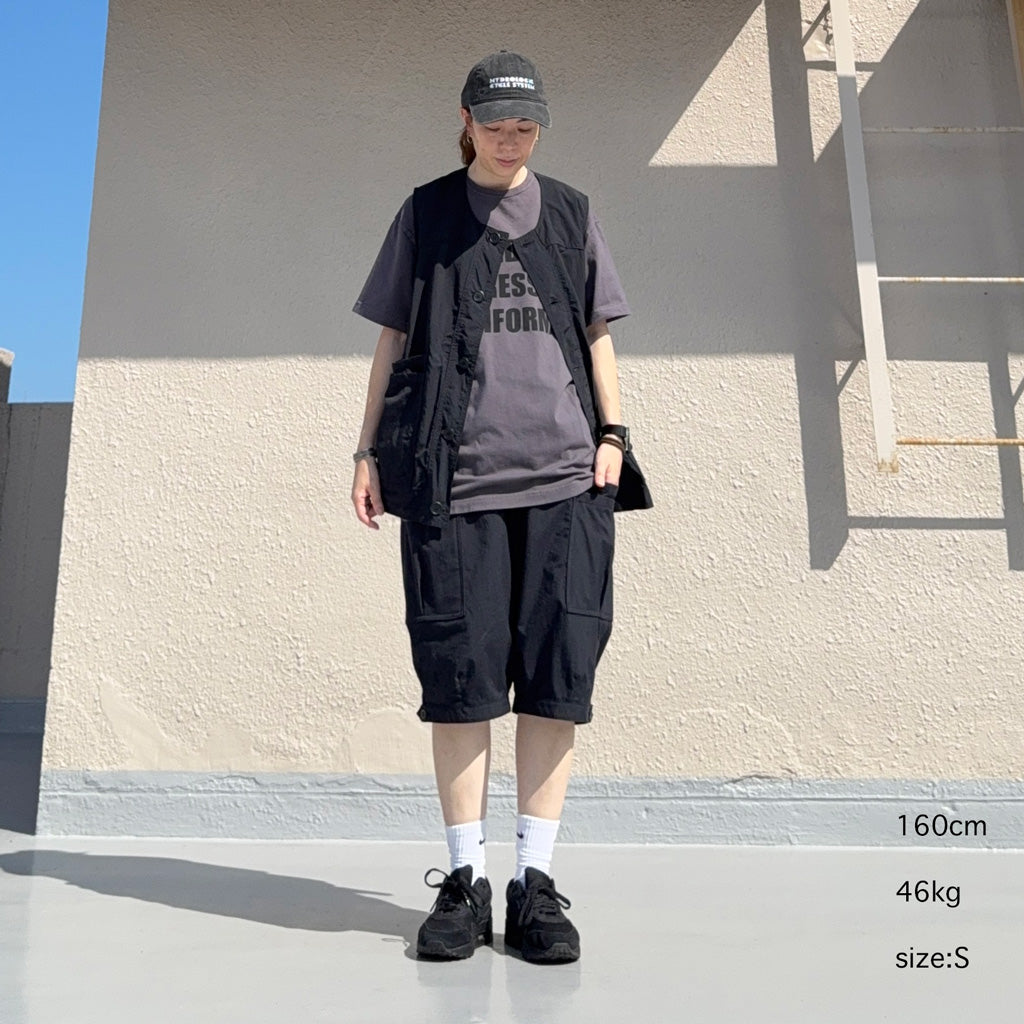 SASSAFRAS : OVERGROWN PANTS 1/2-NYLON (BLACK)