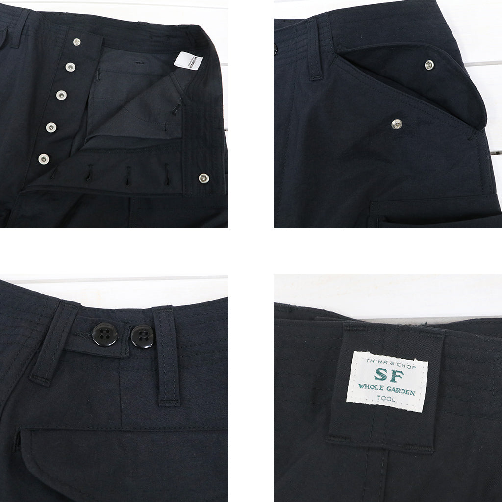SASSAFRAS : OVERGROWN PANTS 1/2-NYLON (BLACK)