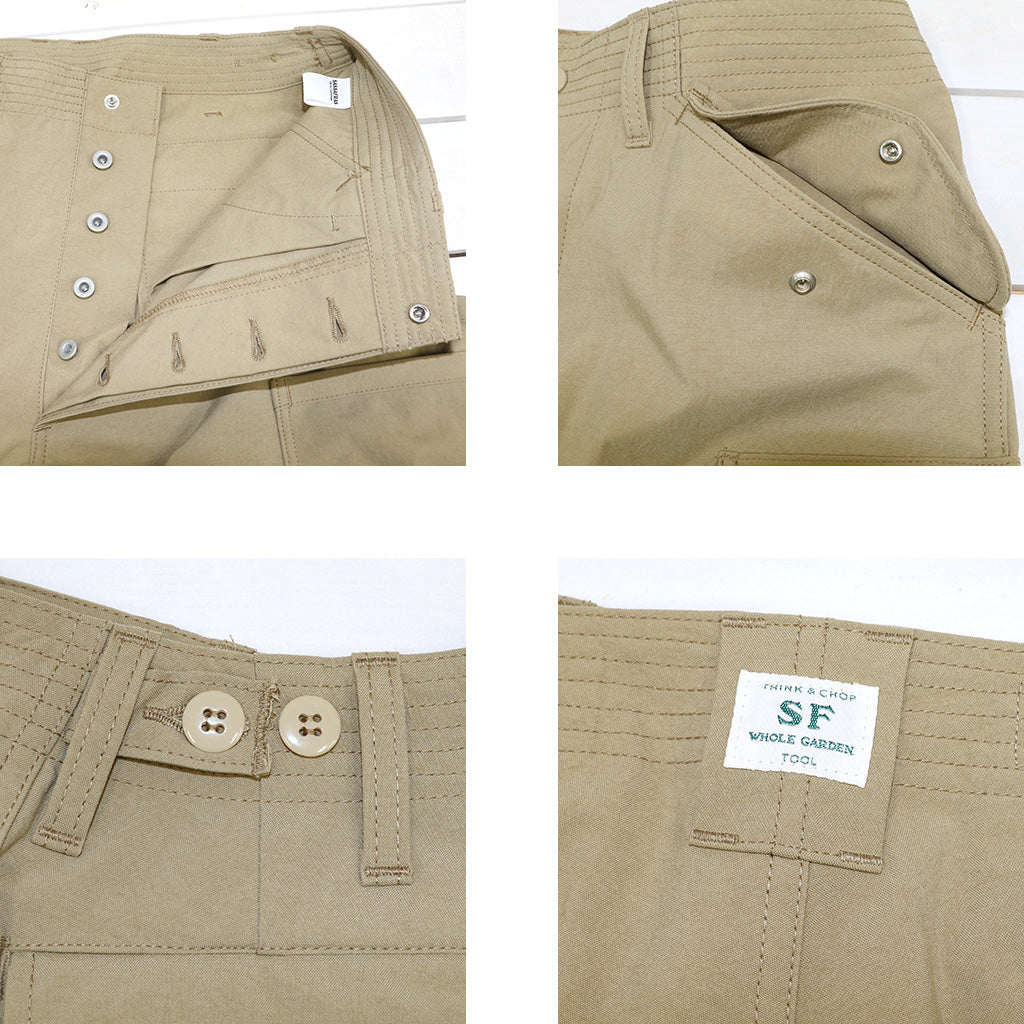 SASSAFRAS : OVERGROWN PANTS 1/2-NYLON (BEIGE)