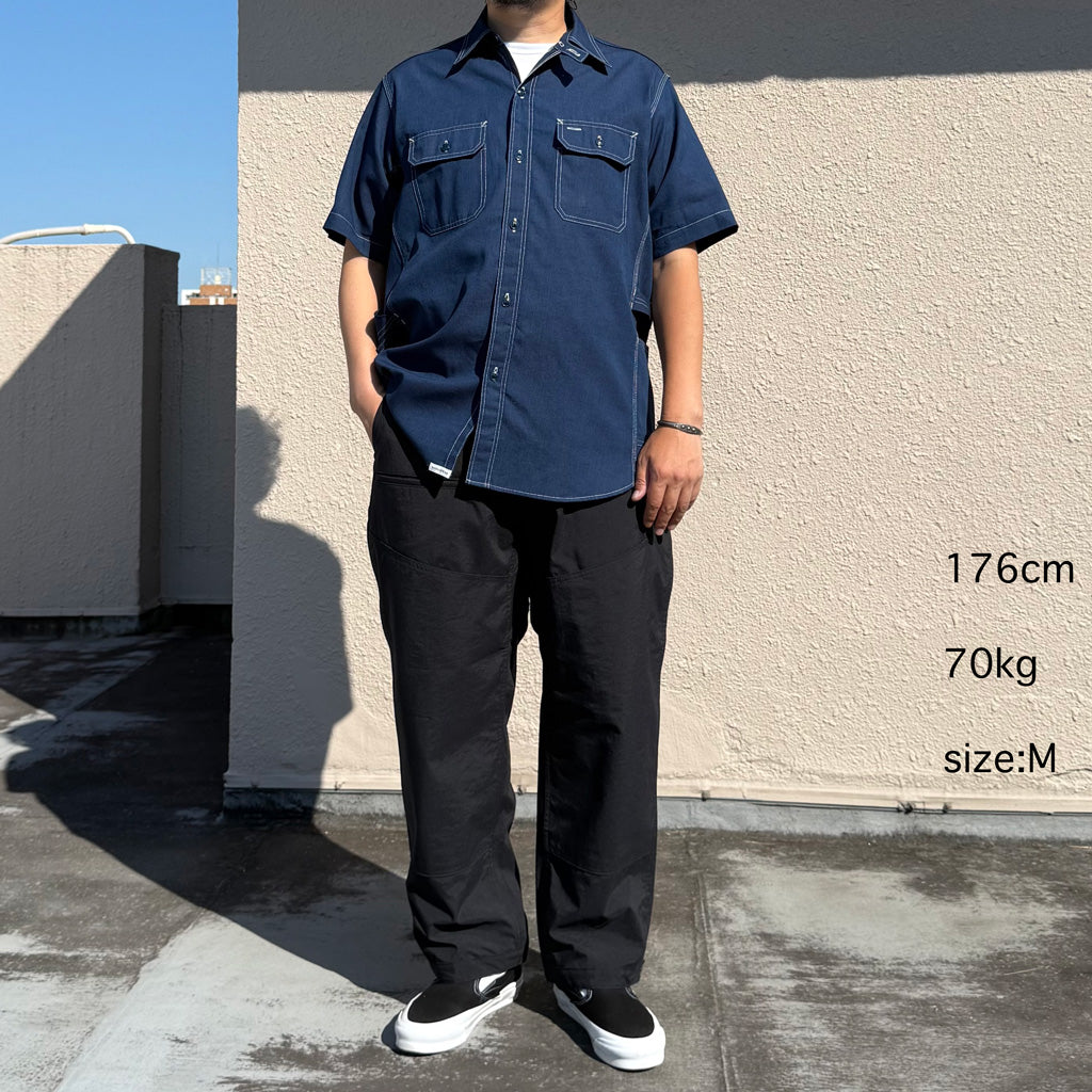SASSAFRAS : GARDENER SHIRT 1/2-INDIGO CHAMBRAY