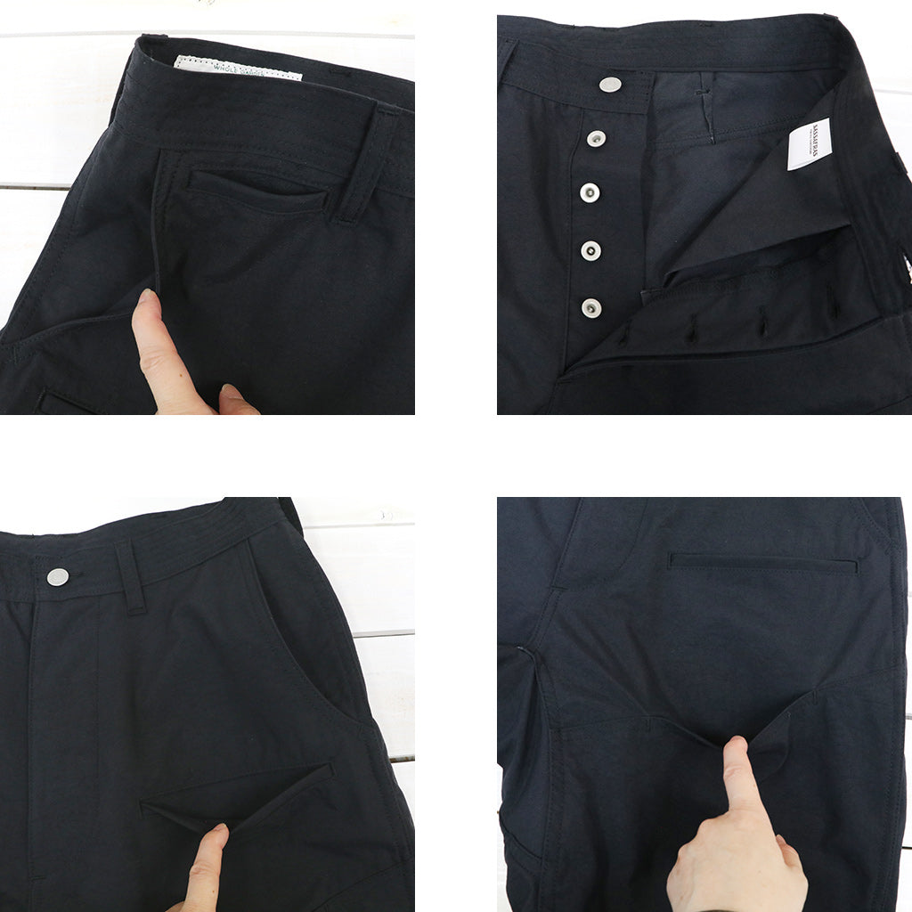 SASSAFRAS : LEAF WARDEN PANTS 4/5-NYLON (BLACK)