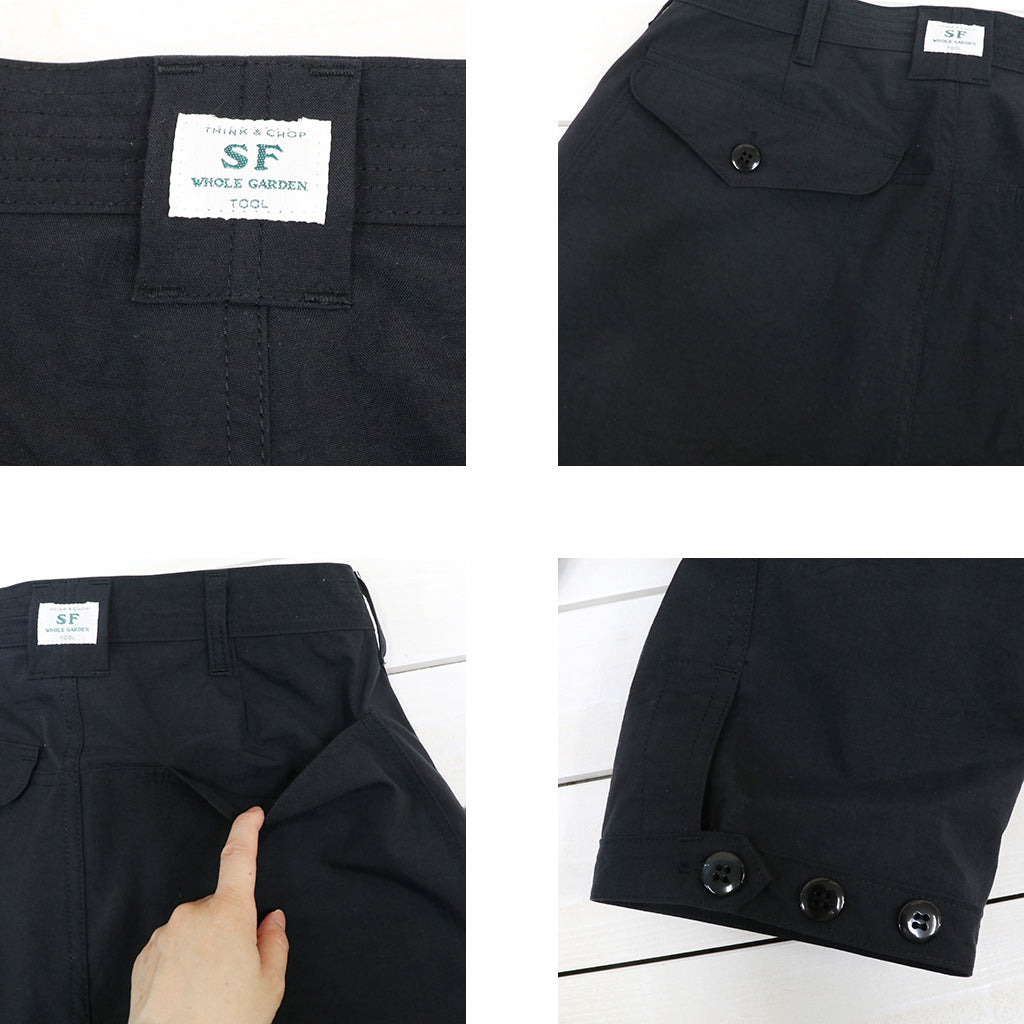 SASSAFRAS : LEAF WARDEN PANTS 4/5-NYLON (BLACK)