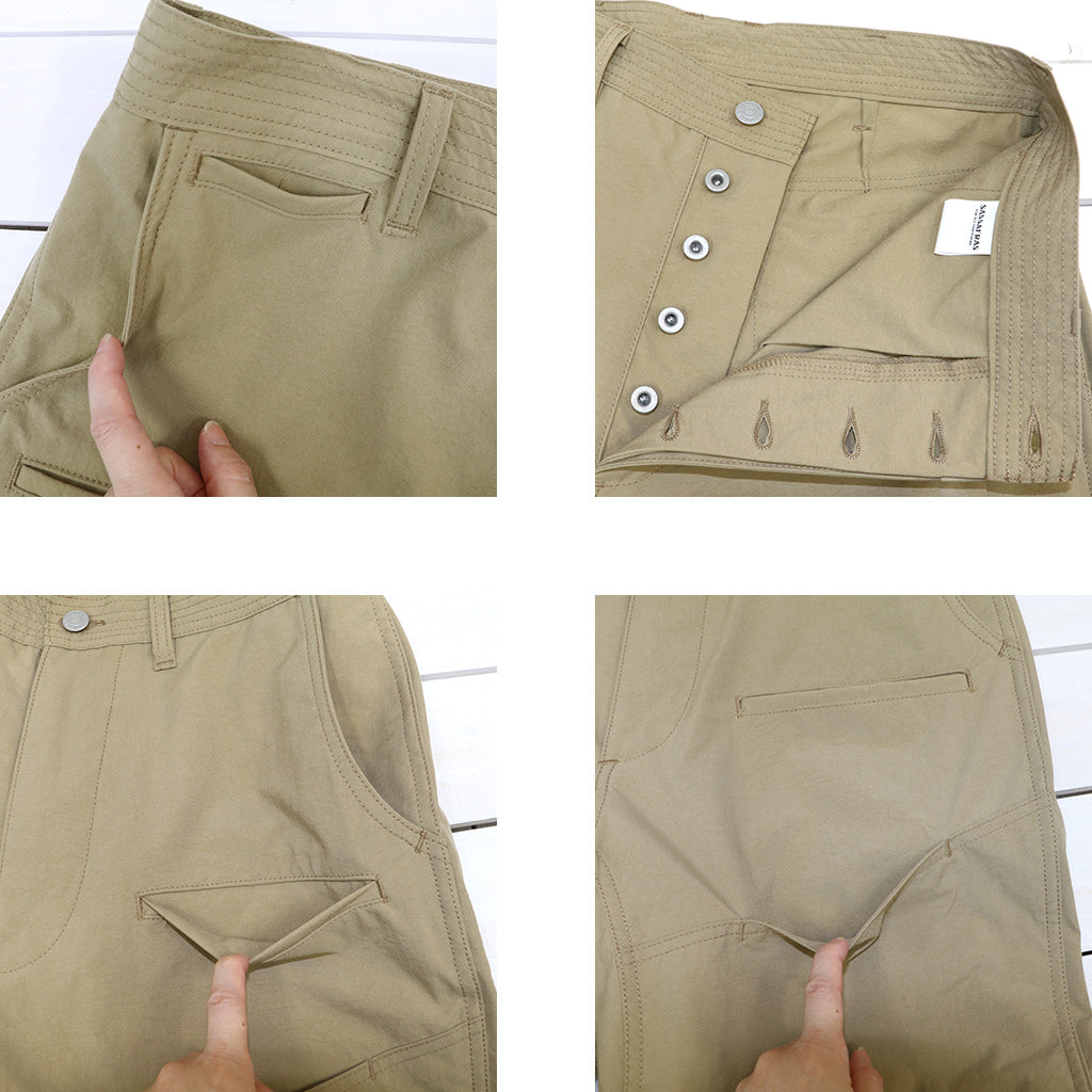 SASSAFRAS : LEAF WARDEN PANTS 4/5-NYLON (BEIGE)