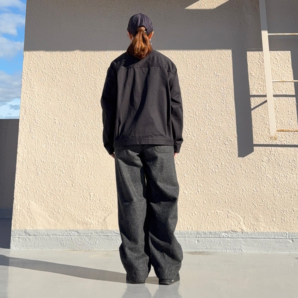 SASSAFRAS : GARDENERS JACKET-SLUB CHINO (NAVY)