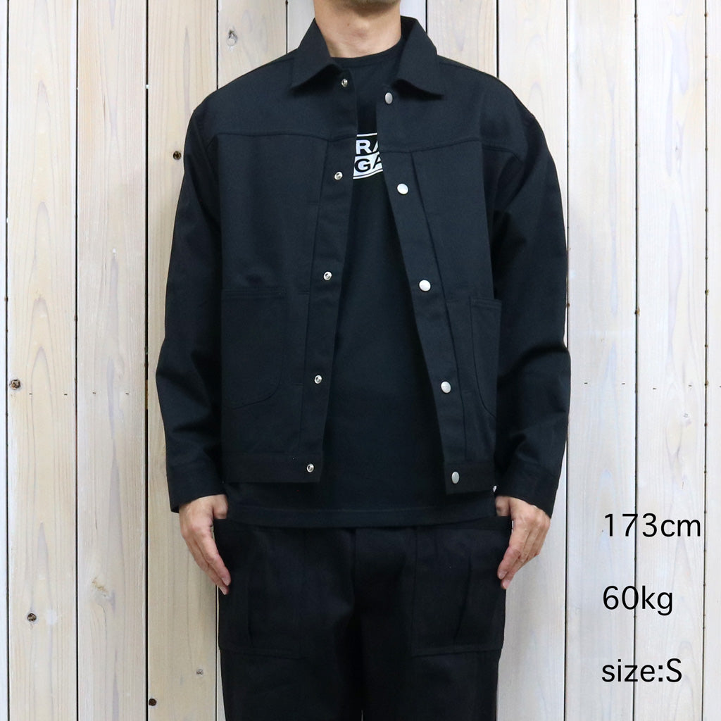 SASSAFRAS : GARDENERS JACKET-SLUB CHINO (NAVY)