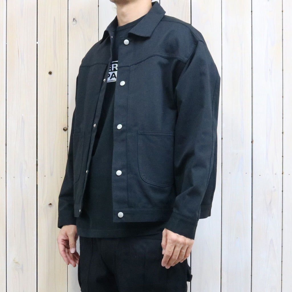 SASSAFRAS : GARDENERS JACKET-SLUB CHINO (NAVY)