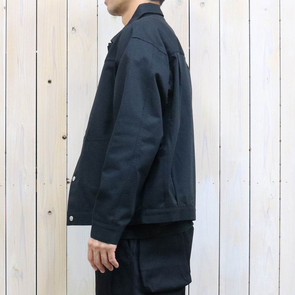 SASSAFRAS : GARDENERS JACKET-SLUB CHINO (NAVY)