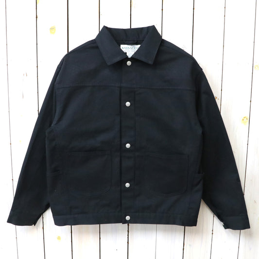 SASSAFRAS : GARDENERS JACKET-SLUB CHINO (NAVY)