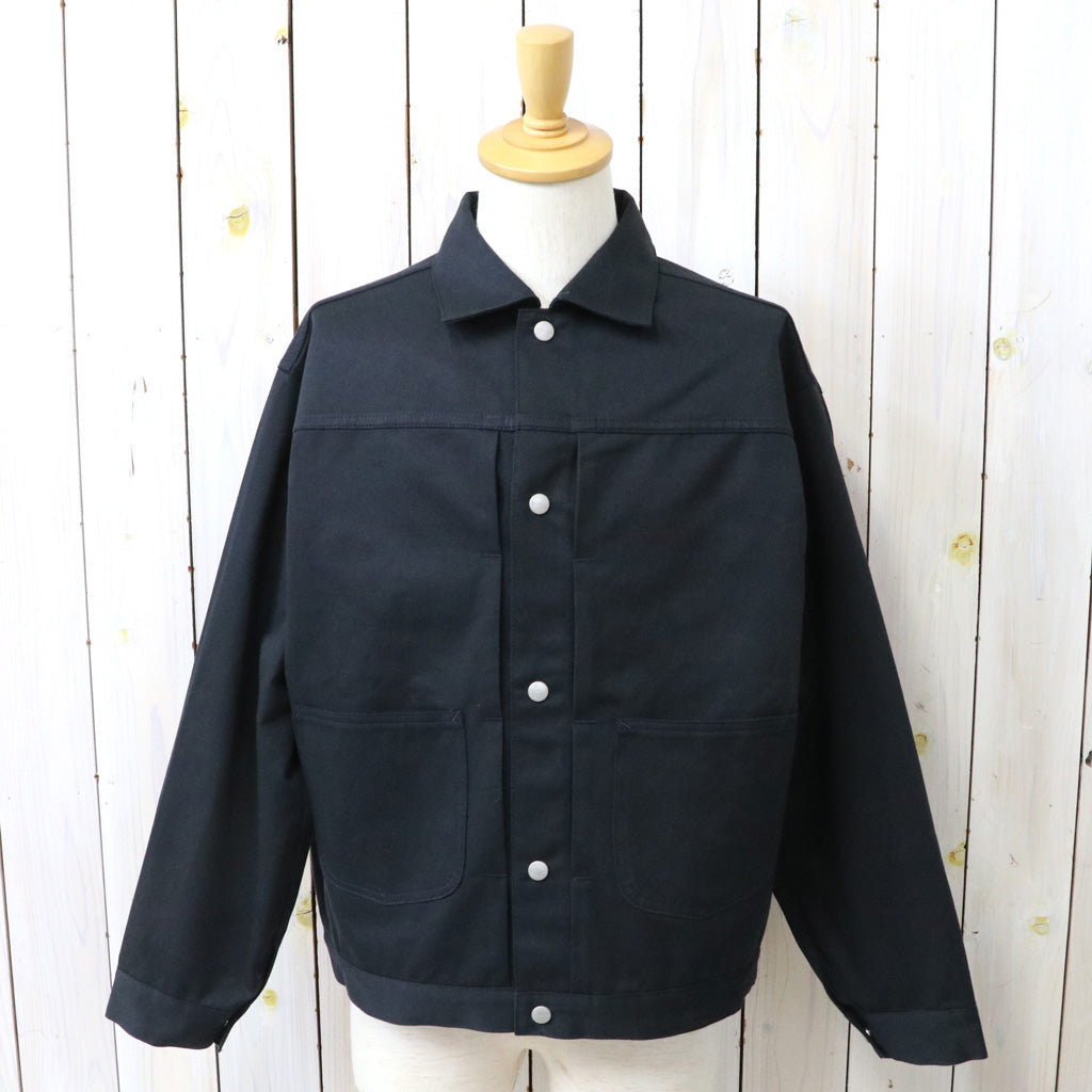 SASSAFRAS : GARDENERS JACKET-SLUB CHINO (NAVY)