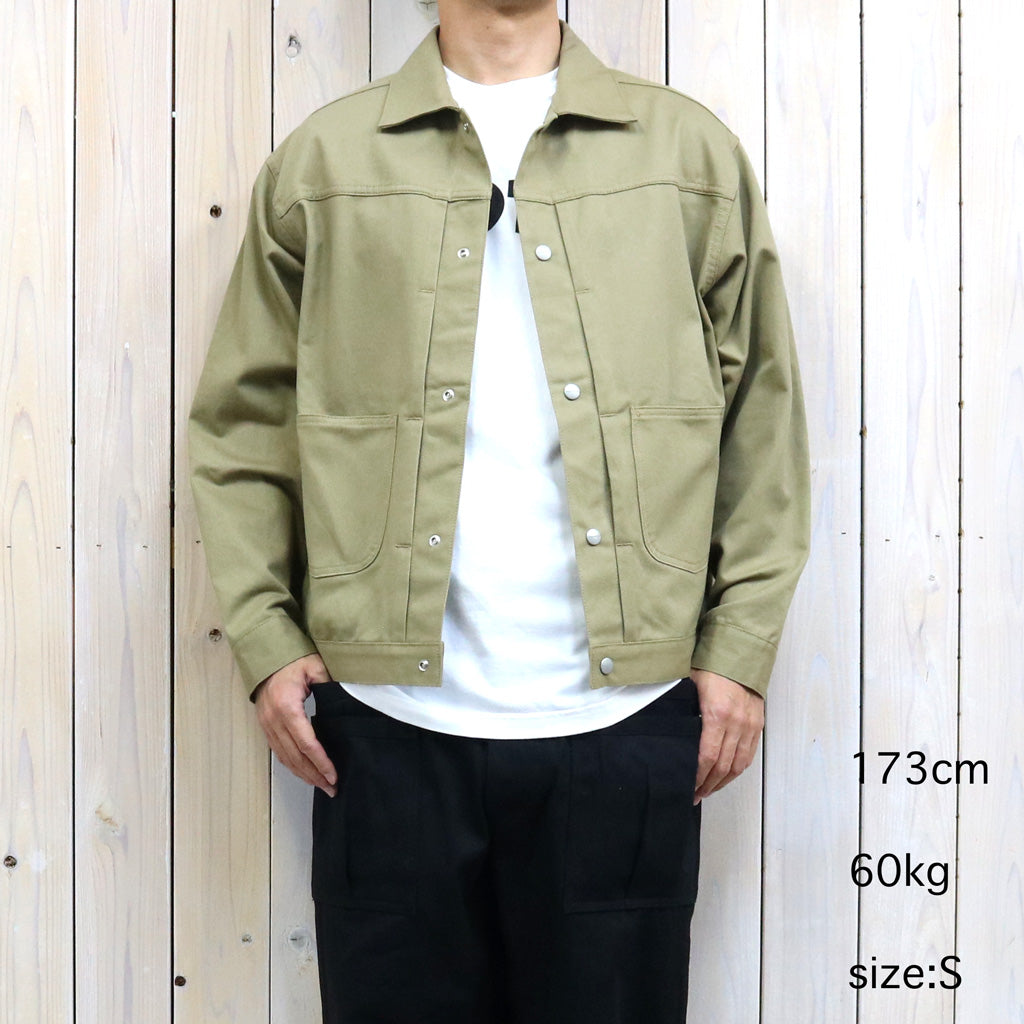 SASSAFRAS : GARDENERS JACKET-SLUB CHINO (BEIGE)
