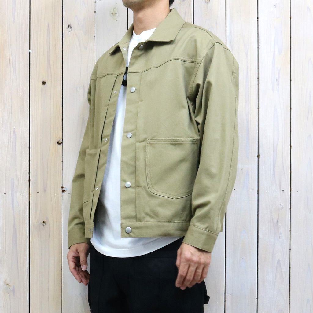 SASSAFRAS : GARDENERS JACKET-SLUB CHINO (BEIGE)
