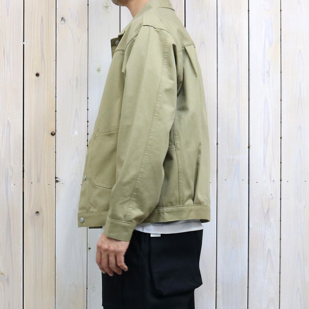 SASSAFRAS : GARDENERS JACKET-SLUB CHINO (BEIGE)