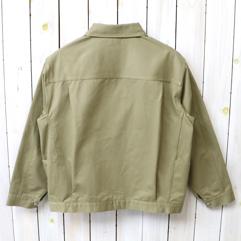 SASSAFRAS : GARDENERS JACKET-SLUB CHINO (BEIGE)