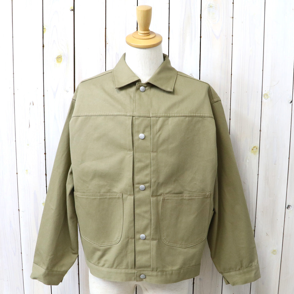 SASSAFRAS : GARDENERS JACKET-SLUB CHINO (BEIGE)
