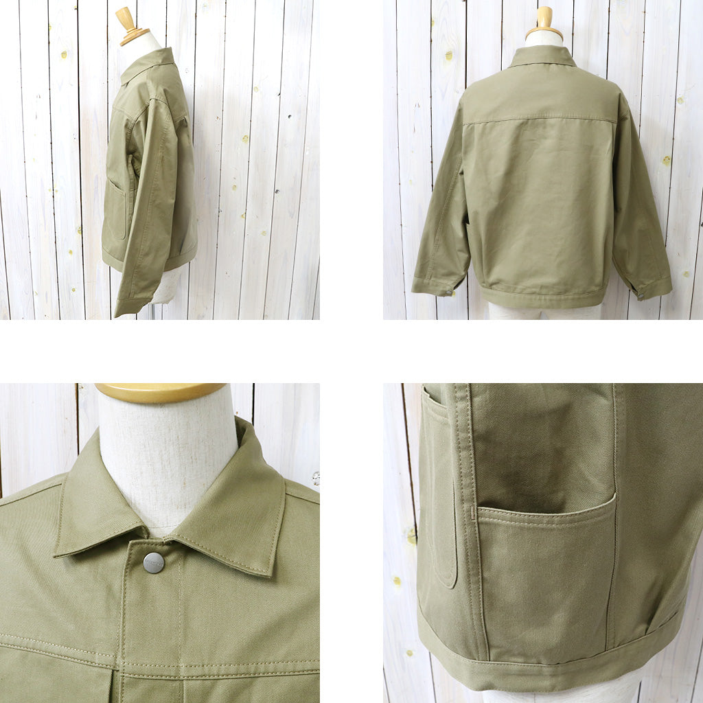 SASSAFRAS : GARDENERS JACKET-SLUB CHINO (BEIGE)