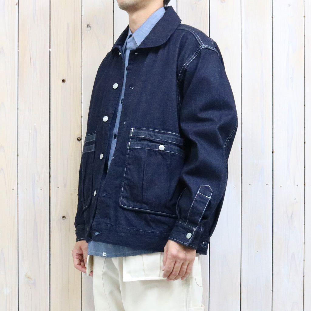 SASSAFRAS : OVERGROWN TRUG JACKET-11oz DENIM