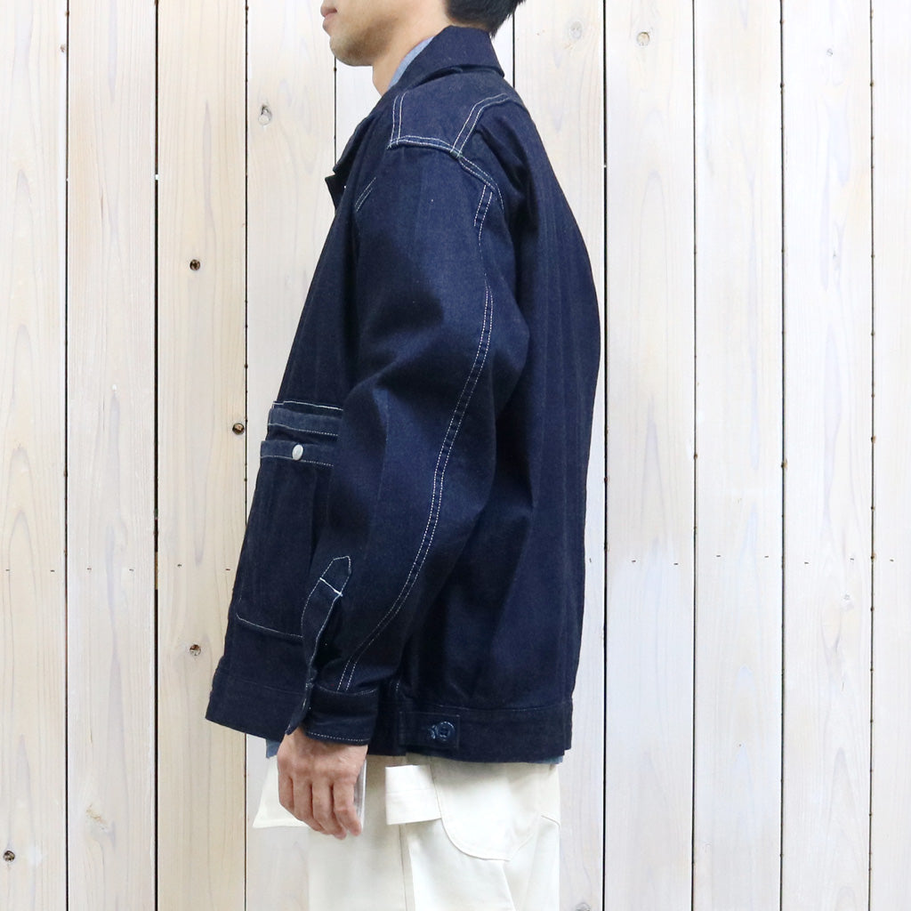SASSAFRAS : OVERGROWN TRUG JACKET-11oz DENIM