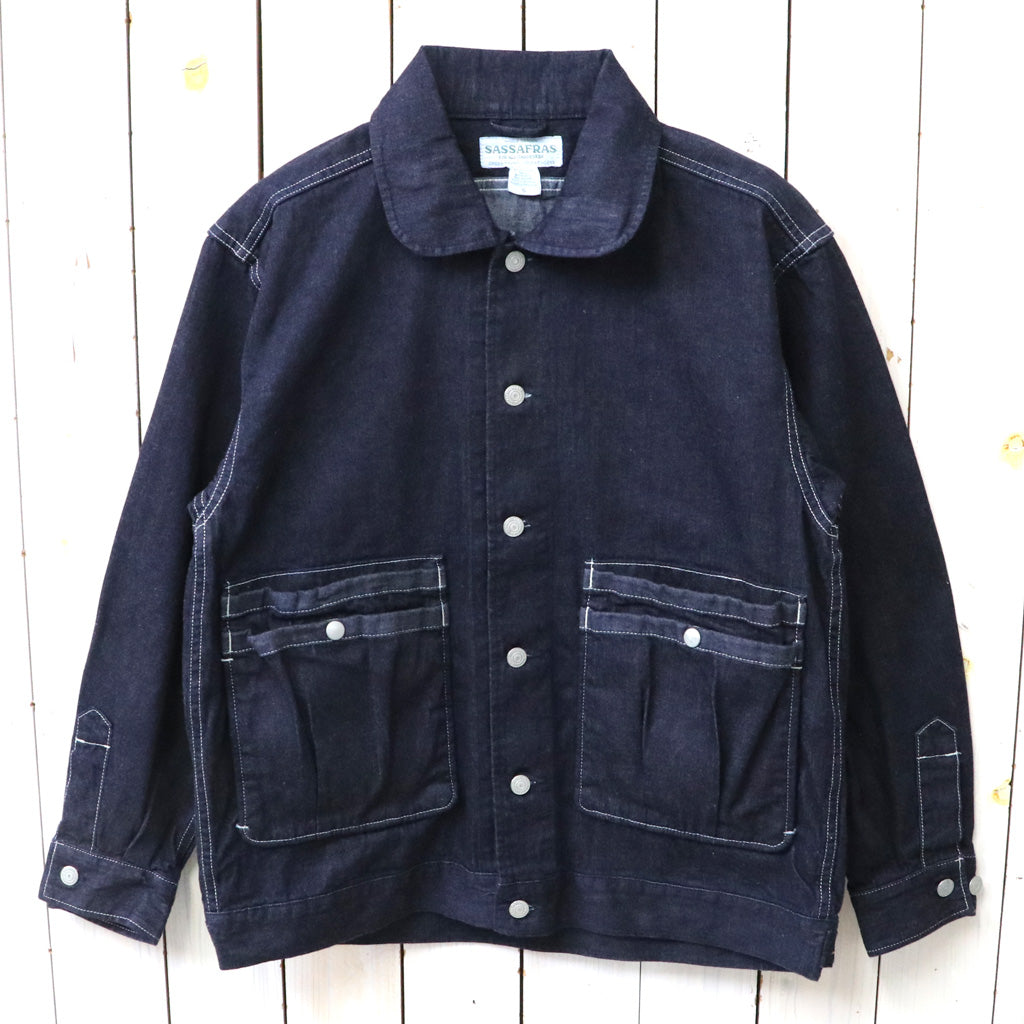 SASSAFRAS : OVERGROWN TRUG JACKET-11oz DENIM
