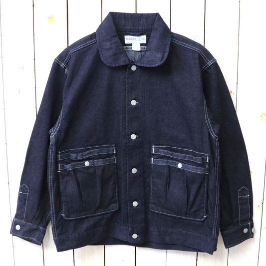 SASSAFRAS : OVERGROWN TRUG JACKET-11oz DENIM