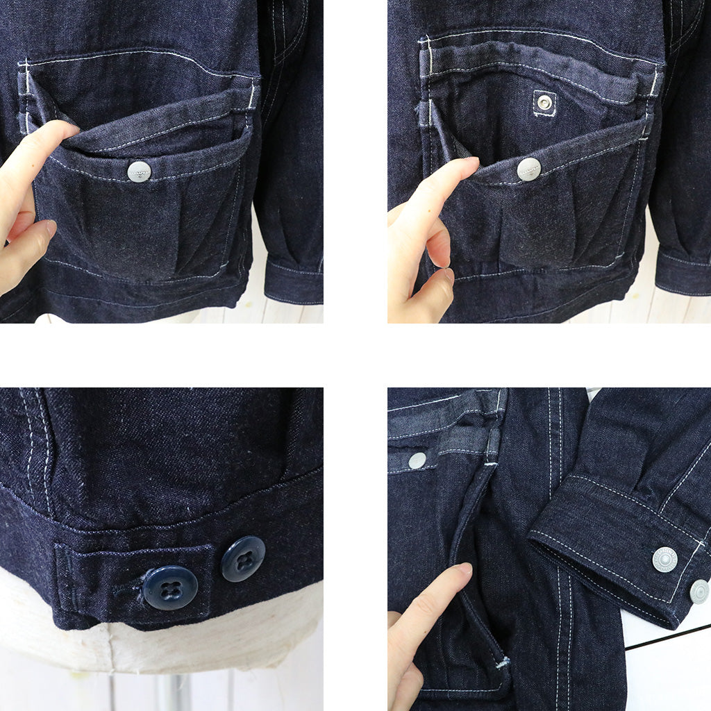SASSAFRAS : OVERGROWN TRUG JACKET-11oz DENIM