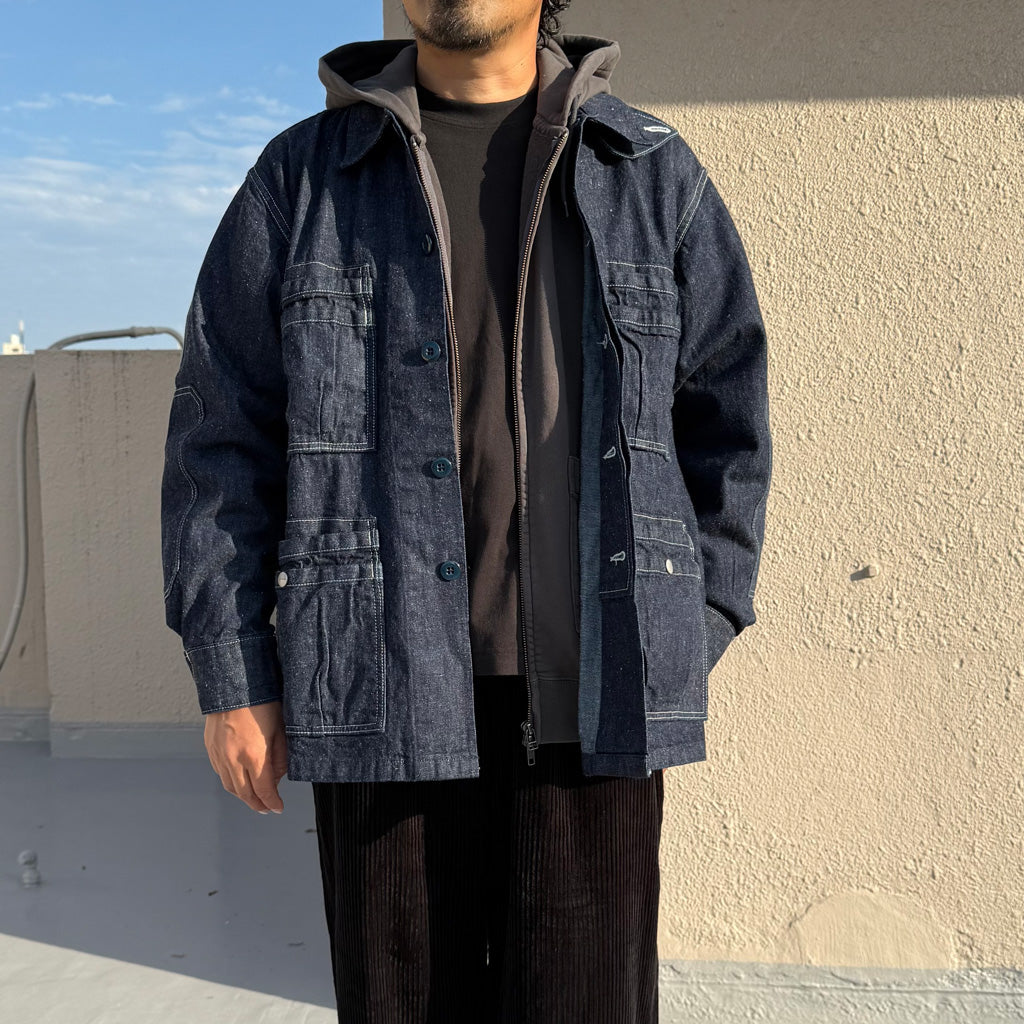 SASSAFRAS : OVERGROWN FATIGUE JACKET-11.5oz DENIM