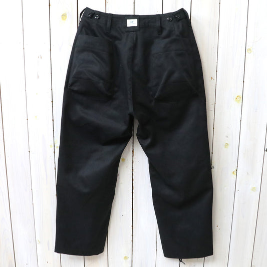 SASSAFRAS : OVERGROWN FATIGUE PANTS-T/C CHINO (BLACK)