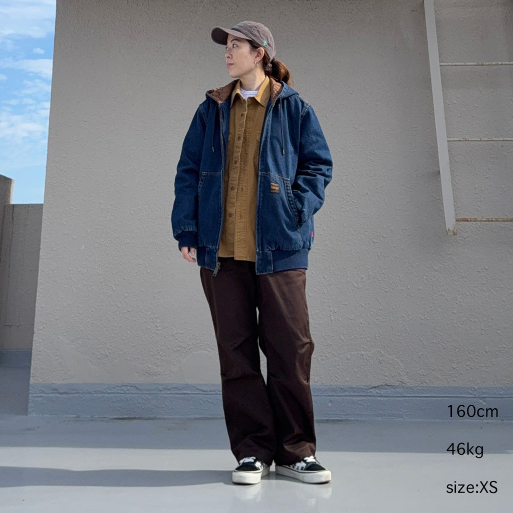 SASSAFRAS : OVERGROWN FATIGUE PANTS-T/C CHINO (BROWN)