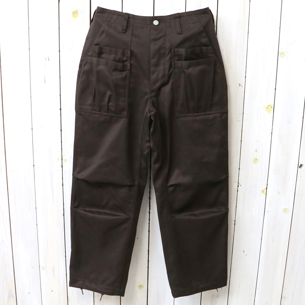 SASSAFRAS : OVERGROWN FATIGUE PANTS-T/C CHINO (BROWN)