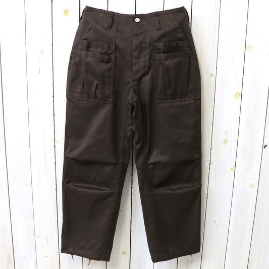 SASSAFRAS : OVERGROWN FATIGUE PANTS-T/C CHINO (BROWN)