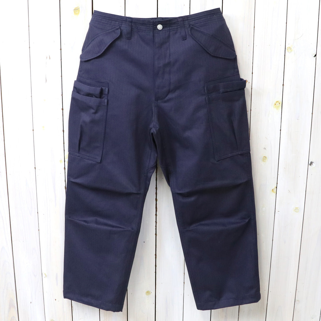 SASSAFRAS : OVERGROWN PANTS-HERRINGBONE TWILL (NAVY)