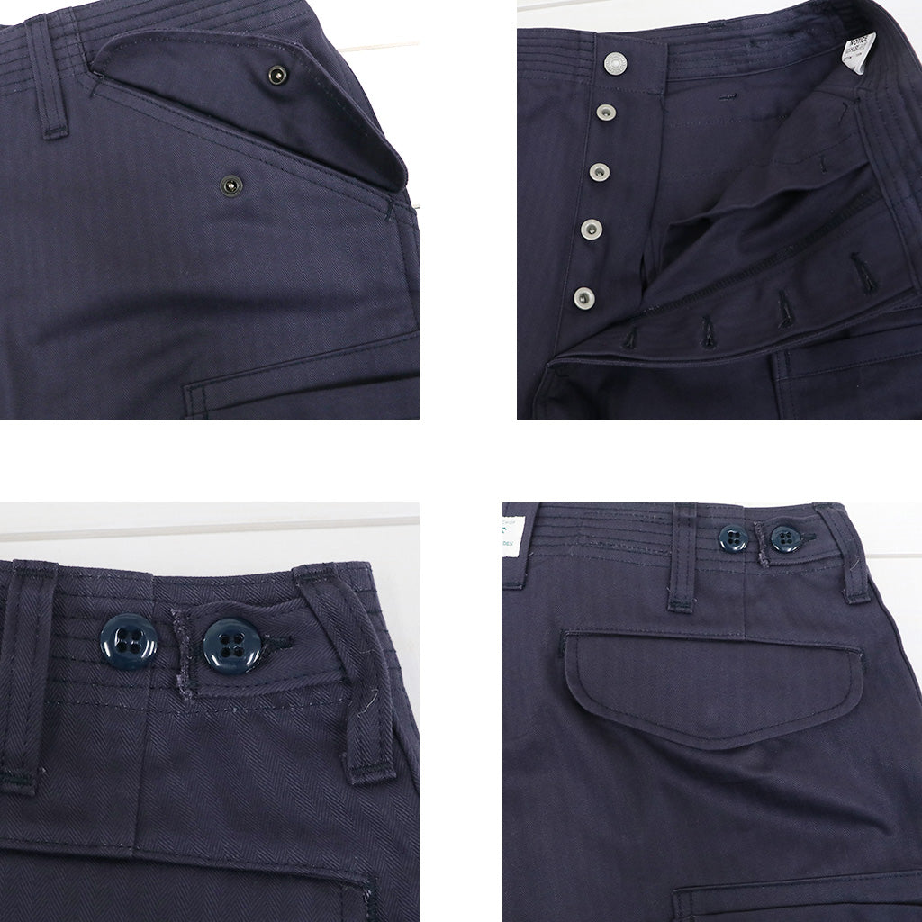 SASSAFRAS : OVERGROWN PANTS-HERRINGBONE TWILL (NAVY)