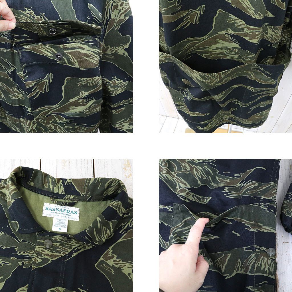 SASSAFRAS『DIGS CREW PROTECTIVE JACKET(TIGER TWILL)』(TIGER)