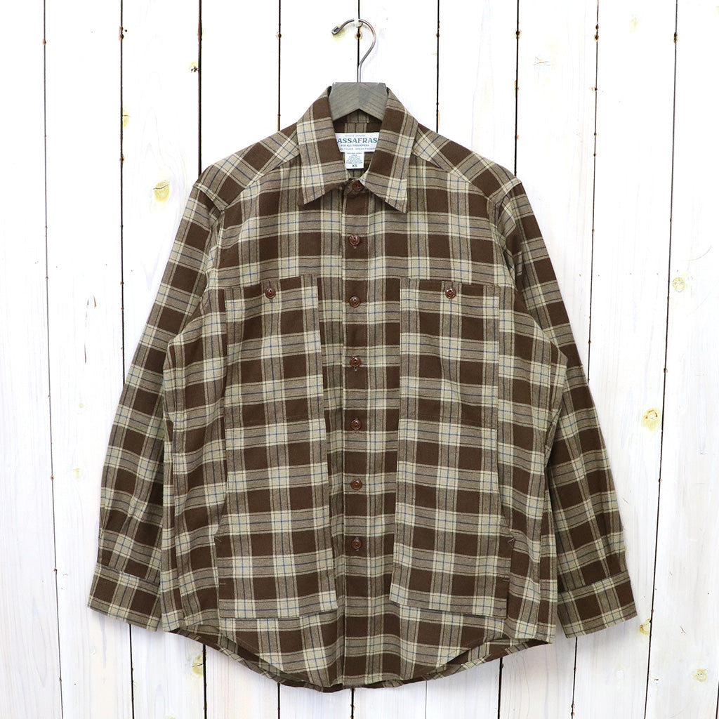 SASSAFRAS『FEEL SUN HALF(C/W HERRINGBONE)』(BROWN)