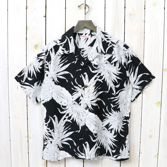 SUN SURF : S/S RAYON HAWAIIAN SHIRT -ISLAND PINEAPPLE (BLACK)