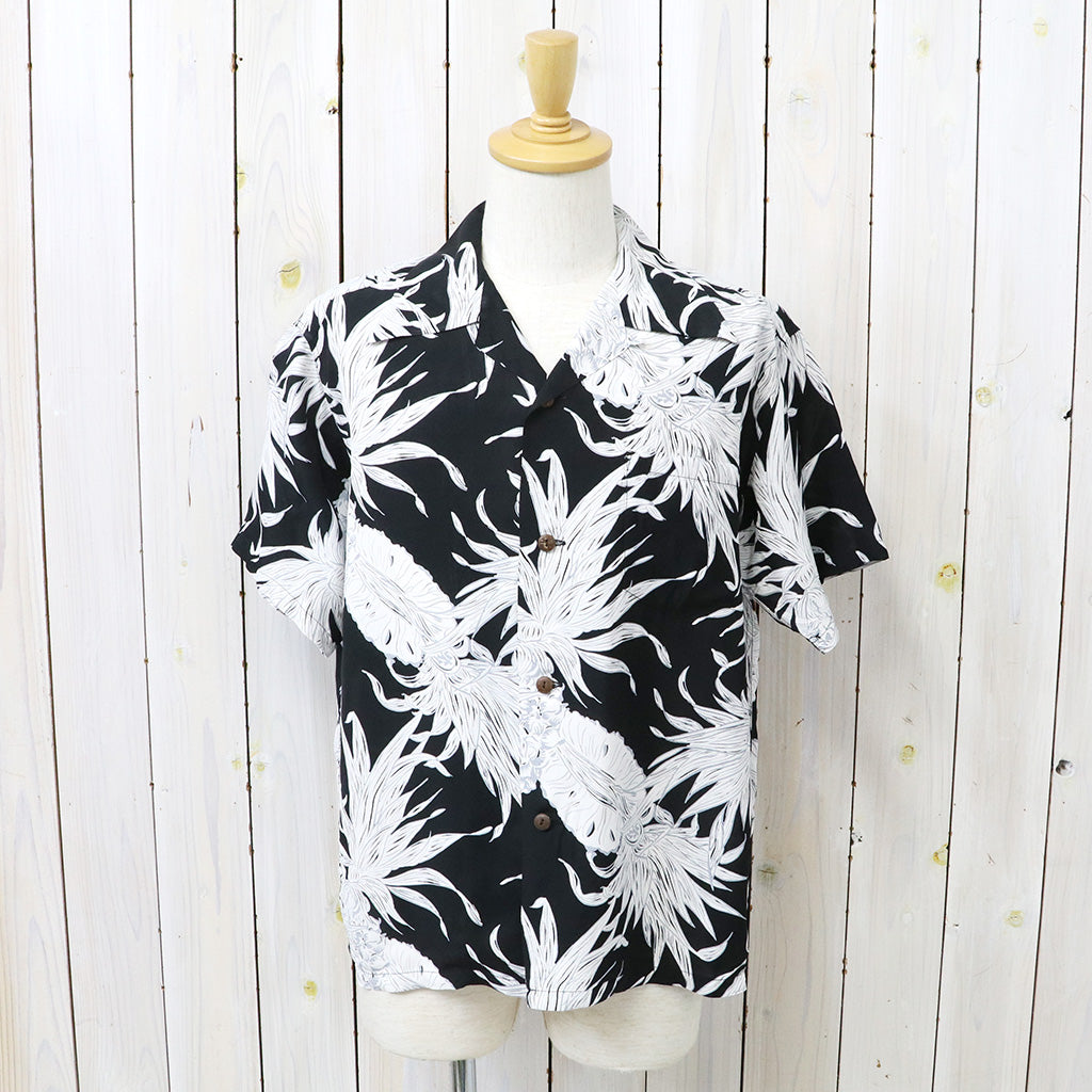 SUN SURF : S/S RAYON HAWAIIAN SHIRT -ISLAND PINEAPPLE (BLACK)