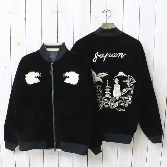 TAION : JAPAN SPECIAL-リバーシブル スカジャン ダウンジャケット (BLACK/SILVER BEIGE)