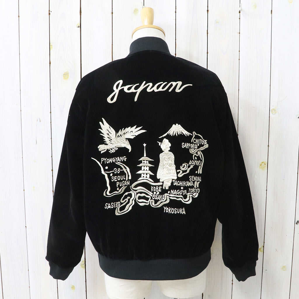 TAION : JAPAN SPECIAL-リバーシブル スカジャン ダウンジャケット (BLACK/SILVER BEIGE)