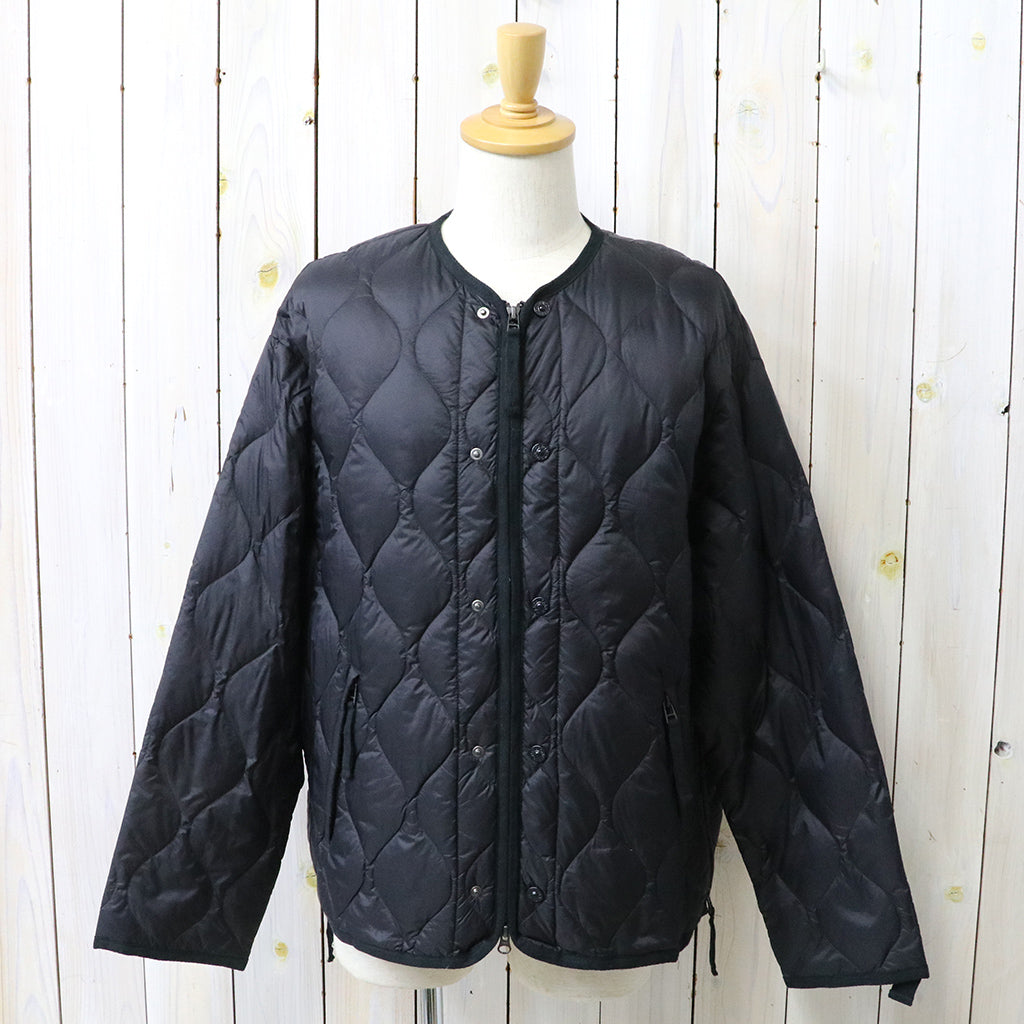 TAION : MILITARY M65 LINER W-ZIP SHORT DOWN JACKET-SOFT SHELL (BLACK)