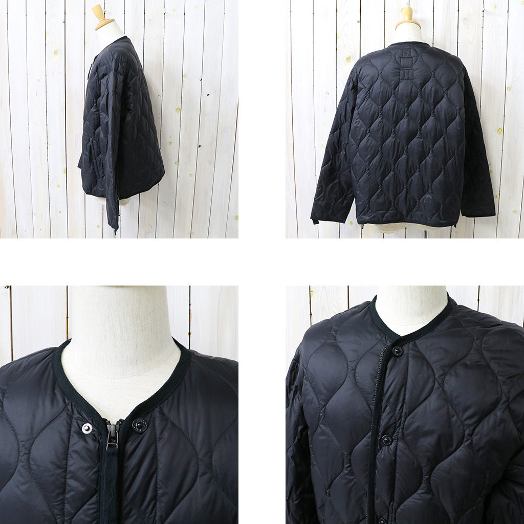 TAION : MILITARY M65 LINER W-ZIP SHORT DOWN JACKET-SOFT SHELL (BLACK)