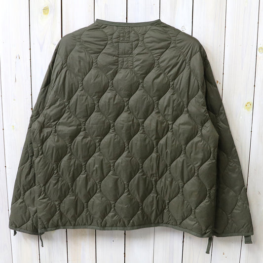 TAION : MILITARY M65 LINER W-ZIP SHORT DOWN JACKET-SOFT SHELL (DARK OLIVE)