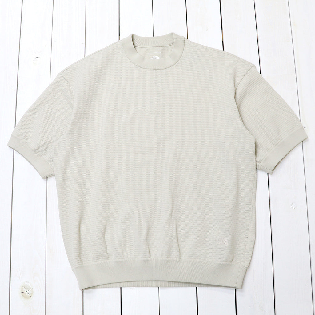 THE NORTH FACE : S/S Ripple Knit Crew (フォッシルアイボリー)
